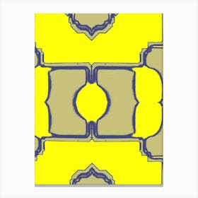 Abstract Yellow And Blue Canvas Print