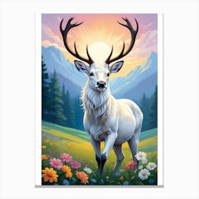 Deer In The Meadow Canvas Print