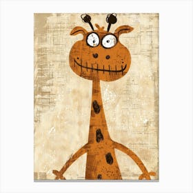 Cartoon Giraffe 3 Canvas Print