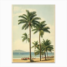 Palm Cove Beach Australia Vintage Canvas Print