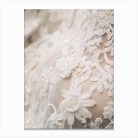 Close Up Of A Wedding Dress Canvas Print