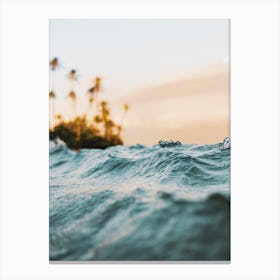 Sunset Ocean Waves Canvas Print