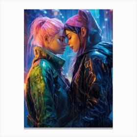 Anime Girls Love LGBTQ Lesbian Canvas Print