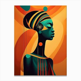 African Woman Portrait Stampe su tela