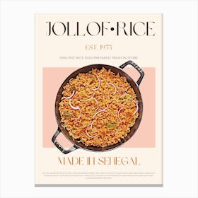 Jollof Rice Mid Century Canvas Print
