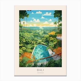 Bali, Indonesia 4 Midcentury Modern Pool Poster Canvas Print