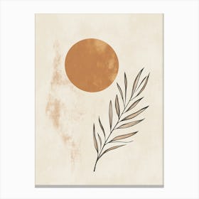 Sun And A Leaf 1 Canvas Print