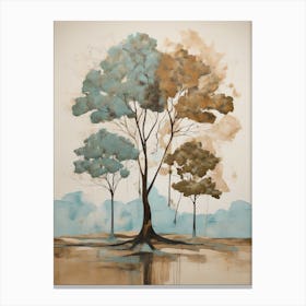 Trees In Water Canvas Print