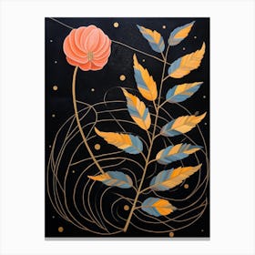 Calendula 3 Hilma Af Klint Inspired Flower Illustration Canvas Print