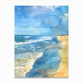 Watercolor Of A Beach 8 Canvas Print