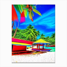 Koh Phangan Thailand Pop Art Photography Tropical Destination Canvas Print