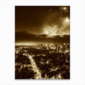 Cityscape At Night 16 Canvas Print