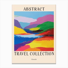 Abstract Travel Collection Poster Grenada 2 Canvas Print