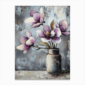 Magnolias In A Vase Canvas Print