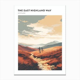 The East Highland Way Scotland 4 Hiking Trail Landscape Poster Canvas Print