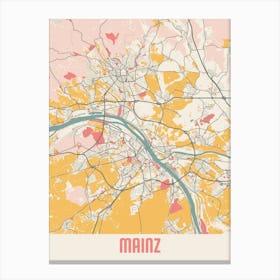 Mainz Map Poster Canvas Print