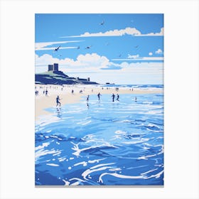 A Picture Of Bamburgh Beach Northumberland 2 Canvas Print