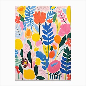 Flowers 51, Matisse style, Floral texture Canvas Print