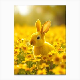 Yellow Bunny In A Field Toile