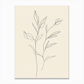 Single Line Drawing Canvas Print