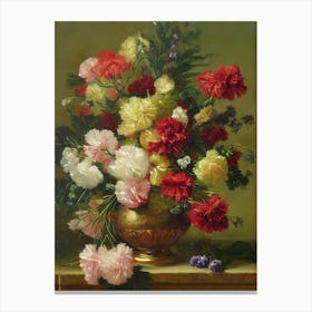 Carnations Painting 2 Flower Canvas Print