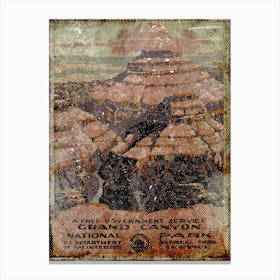 Vintage Travel Poster ― Grand Canyon National Park 1 Canvas Print