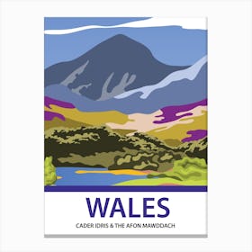 Wales, Cader Idris And The Afon Mawddach Canvas Print