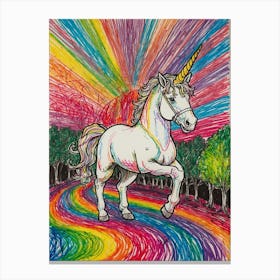 Rainbow Unicorn 1 Canvas Print