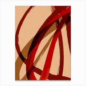 Red Strokes No 1 Canvas Print