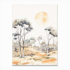 Watercolour Of Great Otway National Park   Victoria Australia 3 Canvas Print