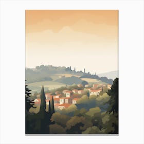 Muted European Village Landscape Canvas Print