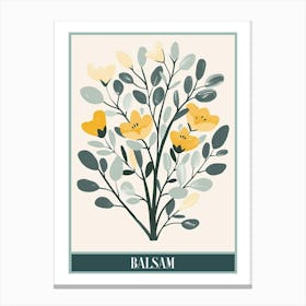 Balsam Tree Flat Illustration 6 Poster Canvas Print