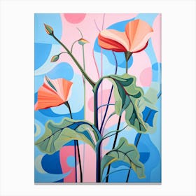 Sweet Pea 1 Hilma Af Klint Inspired Pastel Flower Painting Canvas Print