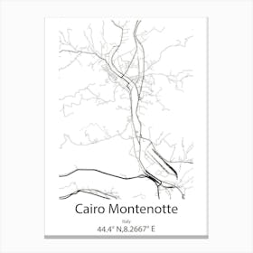 Cairo,United States Minimalist Map Canvas Print