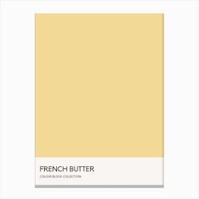 French Butter Colour Block Poster Canvas Print