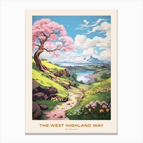 The West Highland Way Scotland 4 Hike Poster Canvas Print