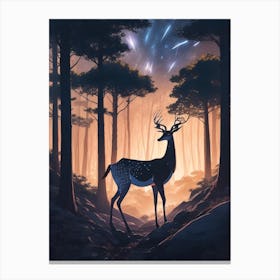 Deer In The Forest 1 Canvas Print