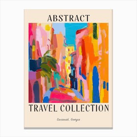 Abstract Travel Collection Poster Savannah Georgia 2 Canvas Print
