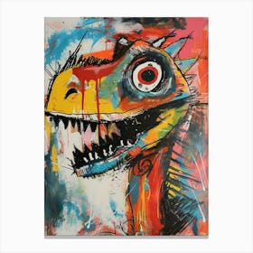 Graffiti Abstract Dinosaur 1 Canvas Print