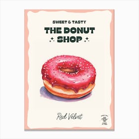 Red Velvet Donut The Donut Shop 2 Canvas Print