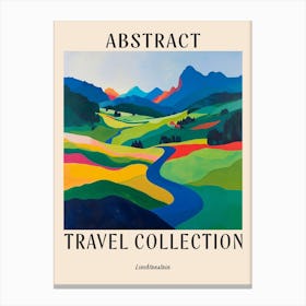 Abstract Travel Collection Poster Liechtenstein 2 Canvas Print