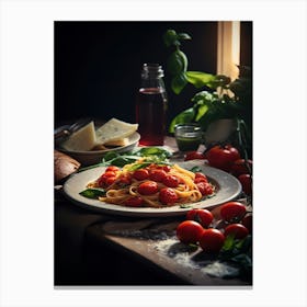 Spaghetti With Tomatoes 1 Canvas Print