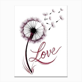 Love Dandelion Canvas Print