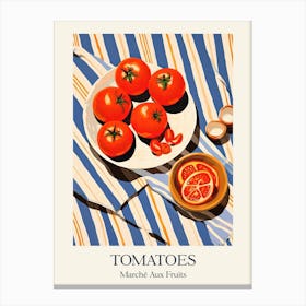 Marche Aux Fruits Tomatoes Fruit Summer Illustration 3 Canvas Print