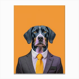 Dog In A Suit Canvas Print