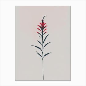 Cardinal Flower Wildflower Simplicity Canvas Print