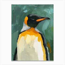 King Penguin Carcass Island Colour Block Painting 1 Canvas Print