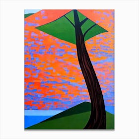 Tamarack Tree Cubist 2 Canvas Print