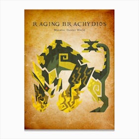 Raging Brachydios Vintage Canvas Print