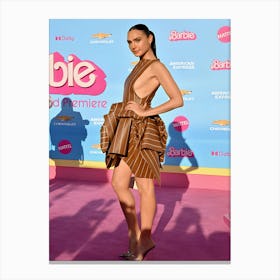 Gal Gadot Attends The World Premiere Of Barbie At Shrine Auditorium Canvas Print